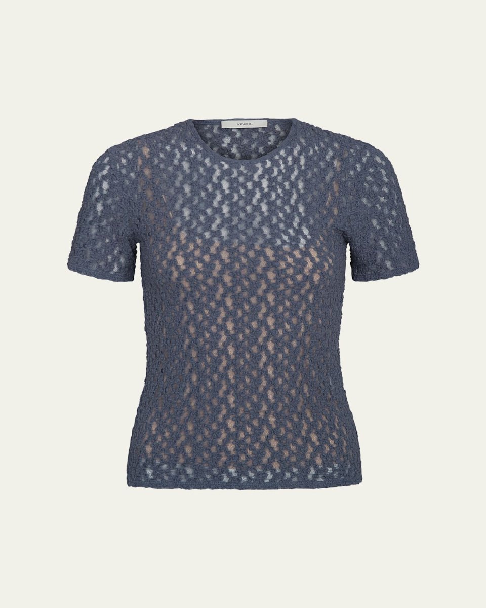 Short-Sleeve Floral Smocked Top